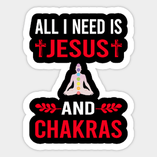 I Need Jesus And Chakra Chakras Sticker